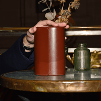 Thumbnail for Rangement 2 montres en simili cuir marron, accessoire horloger de voyage