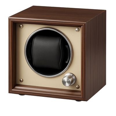 Remontoir montre automatique en bois premium, 1 emplacement, moteur silencieux