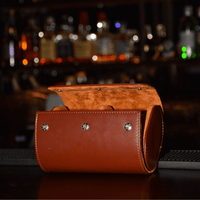 Thumbnail for Duo Protect – Écrin Compact Marron pour Garde - Temps en Simili Cuir - Coffret à montres | Le Coffret à Montres