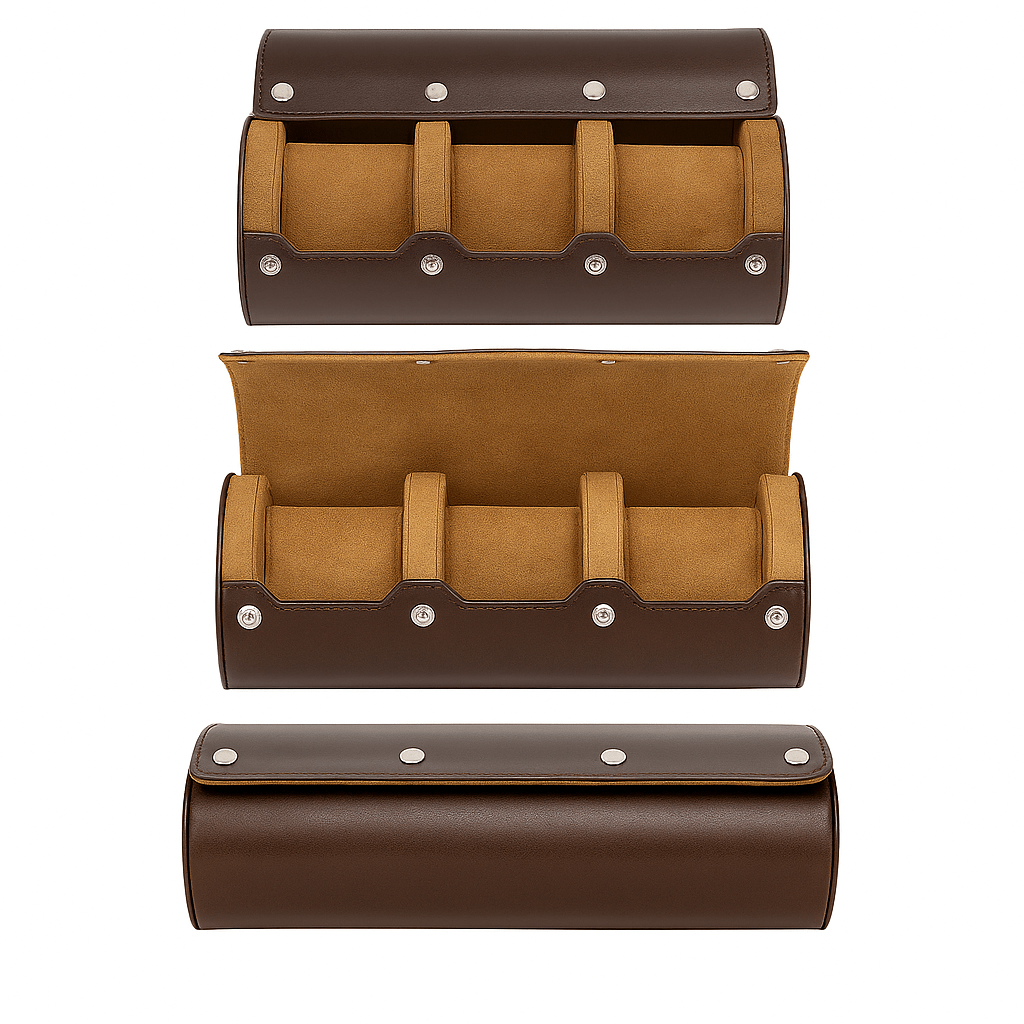 Étui de voyage 3 montres - Coffret à montres | Le Coffret à Montres