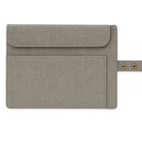 Thumbnail for Marmotte montre toile grise, fermeture soignée, protection anti-rayures