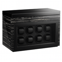 Thumbnail for Grand remontoir 8 montres automatiques, résine noire veiné chic