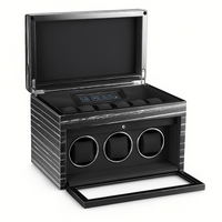 Thumbnail for Remontoir 3 montres en résine noire, style élégant pour collectionneur