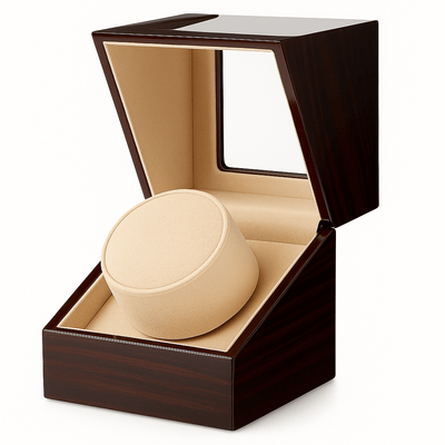 Remontoir automatique 1 montre en bois, design élégant et compact
