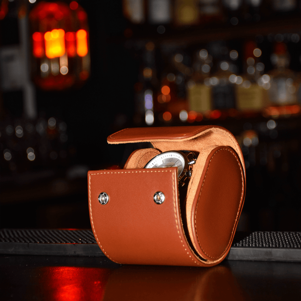 Solo Protect – Étui 1 Montre en Simili Cuir Marron - Coffret à montres | Le Coffret à Montres